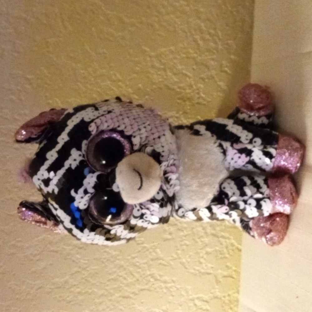 Ty Beanie Boo Flippapbles Sequin Zoey Zebra